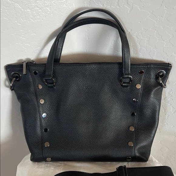 Hammitt Large Daniel Black Studded Leather Tote gunmetal - Picture 3 of 11